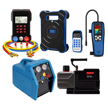 Aprvtio AHTS-200S 12CFM Air Conditioning Service Tool Set with Digital Manifold with Horse, Temperature Clamps, DC 12CFM Dual Stage Vacuum Pump, Refrigerant Leak Detector, Recovery Machine, Refrigerant Scale(Pre-order)